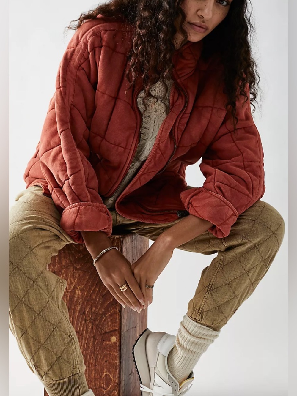 NWOT Free People Dolman Quilted Knit Jacket - Picture 4 of 13